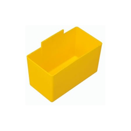 Quantum Storage Systems QBC112 Little Inner Bin Cup for Plastic Stacking Bins - 2-3/4 x 5-1/4 x 3 Yellow QBC112YL
